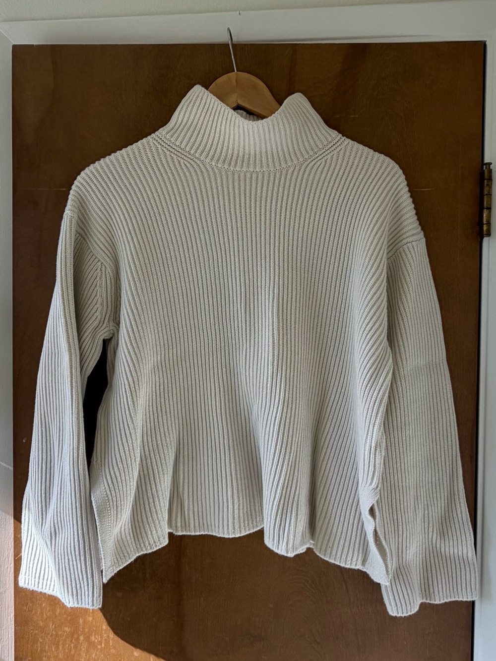 GAP 100% Cotton Oversized Mock Neck Ribbed Sweater